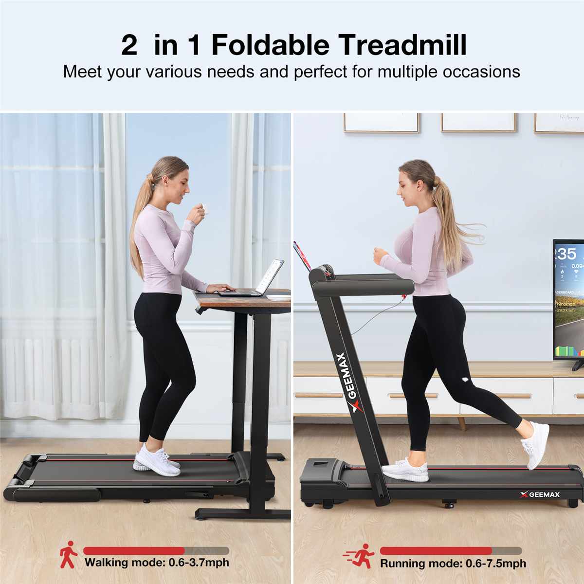 Geemax C2 Multifunctional Folding Treadmill